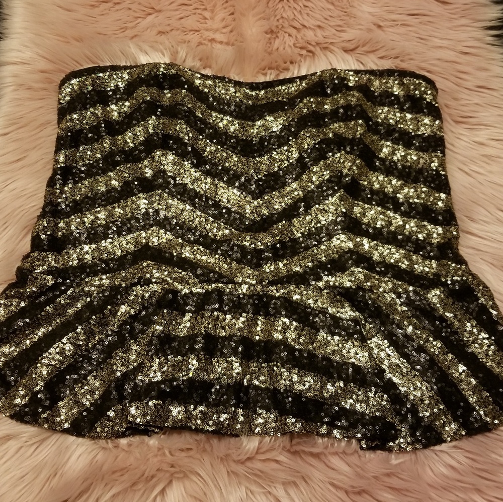 Sequin Peplum Top
